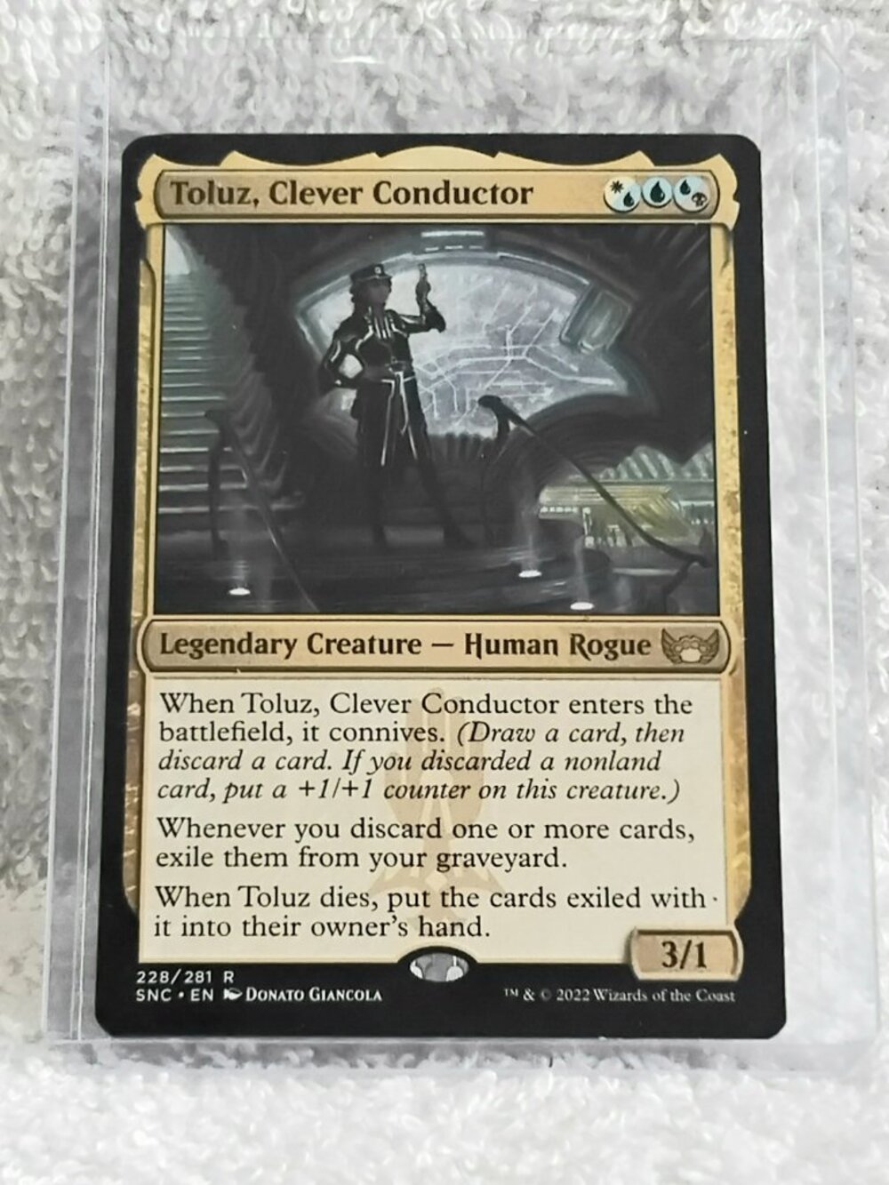 5/$20 Mint 2022 MTG Toluz, Clever Conductor Rare Card 228/281 Deckmaster!!